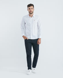 Men's Slim Fit Oxford Long Sleeve Shirt - White 63_610E027_BLA114001_3