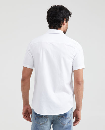 Men's Short Sleeve Shirt - White - 4