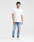 Men's Short Sleeve Shirt Classic Fit in Cotton - 6