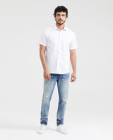Men's Short Sleeve Shirt Classic Fit in Cotton - 6