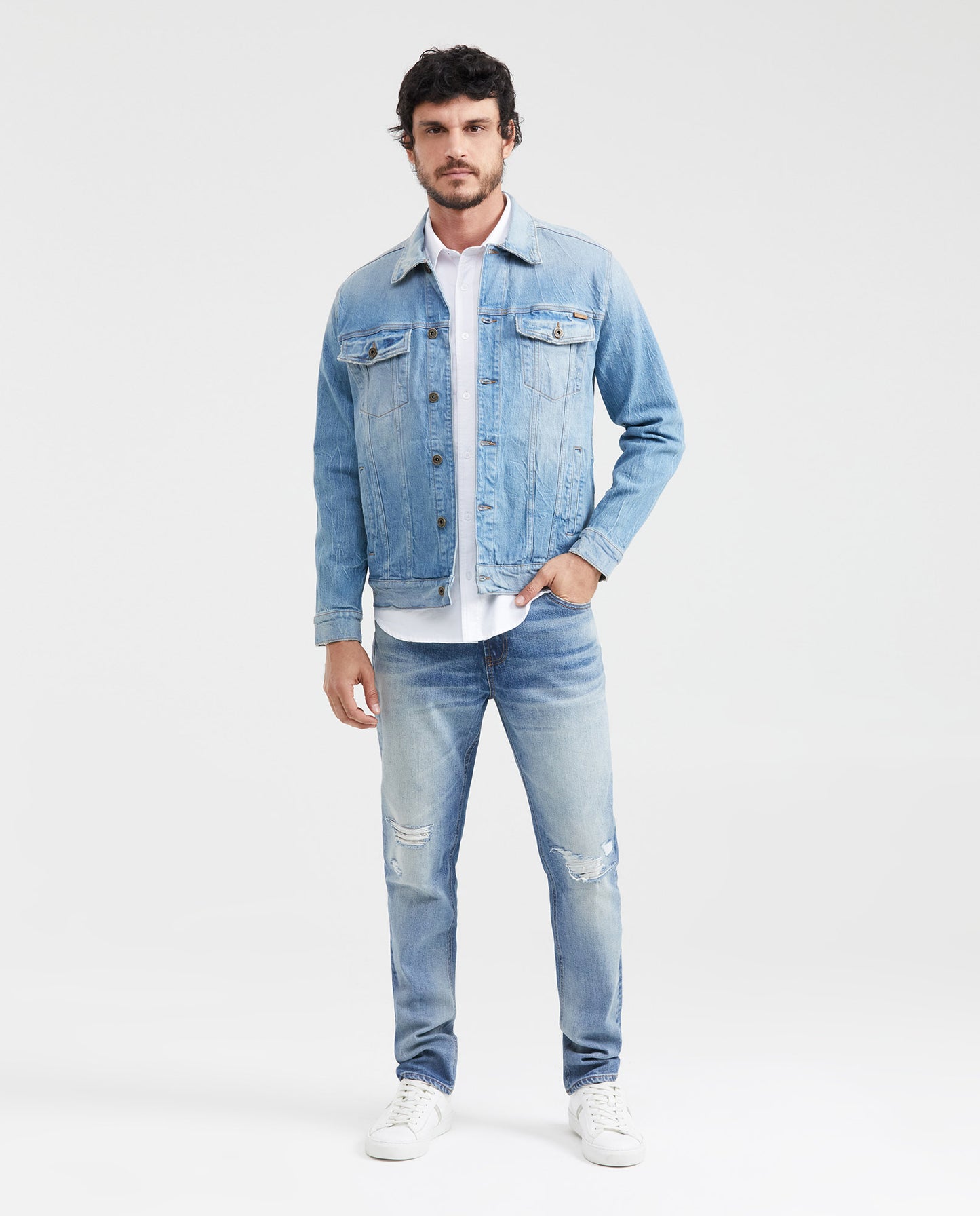 Men's Short Sleeve Shirt - White - 7