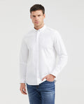 Men's Long Sleeve Shirt Classic Fit in Cotton Stretch Blend 63_610G066_BLA110601_0