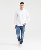 Men's Long Sleeve Shirt Classic Fit in Cotton Stretch Blend 63_610G066_BLA110601_6