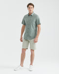 Men's Carbon Pocket Short Sleeve Slim Fit Shirt Cotton Stretch - 2