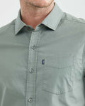 Men's Carbon Pocket Short Sleeve Slim Fit Shirt Cotton Stretch - 3