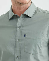Men's Carbon Pocket Short Sleeve Slim Fit Shirt Cotton Stretch - 3