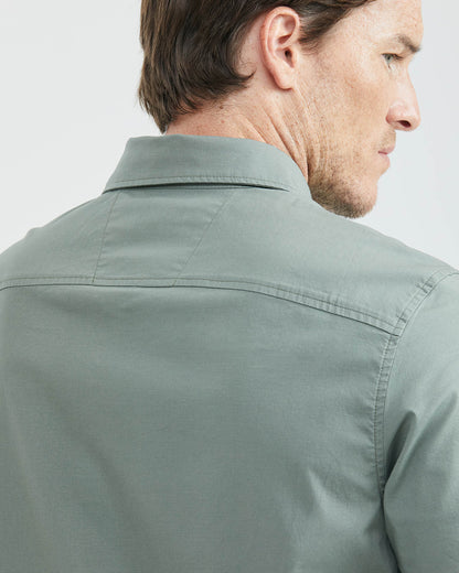 SLIM FIT SHORT-SLEEVE SHIRT IN GREEN