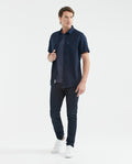 Men's Carbon Pocket Short Sleeve Slim Fit Shirt Cotton Stretch - 2