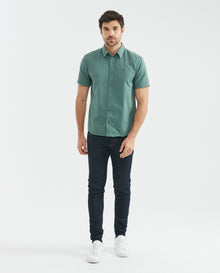 Men's Basic Slim Fit Shirt Duotone Duck Double Needle in Cotton - 2