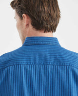 Men's Shirt, Striped, Long Sleeve, Classic Fit - Blue 611F015 - 4