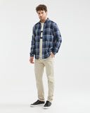 PLAID COTTON SHIRT IN BLUE