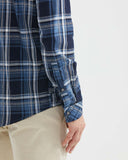 PLAID COTTON SHIRT IN BLUE