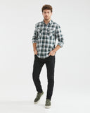 PLAID COTTON SHIRT IN GREEN