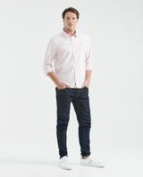 Men's Shirt, Slim Fit Long Sleeve - 100% Cotton Oxford - Pink 611F027 - 2