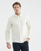 Men's Shirt, Slim Fit Long Sleeve - Pinstripes - Yellow 611F032 - 1