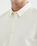 Men's Shirt, Slim Fit Long Sleeve - Pinstripes - Yellow 611F032 - 3