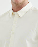 Men's Shirt, Slim Fit Long Sleeve - Pinstripes - Yellow 611F032 - 3