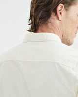 Men's Shirt, Slim Fit Long Sleeve - Pinstripes - Yellow 611F032 - 6