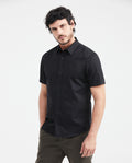 Men's Short Sleeve Shirt Duck Embroidery Side Vent 100% Cotton 611G002 - 1