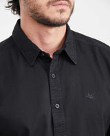 Men's Short Sleeve Shirt Duck Embroidery Side Vent 100% Cotton 611G002 - 2