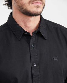 Men's Short Sleeve Shirt Duck Embroidery Side Vent 100% Cotton 611G002 - 2