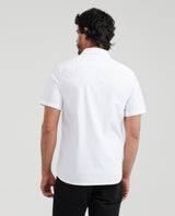 Men's Short Sleeve Slim Fit Shirt - White 611G011 - 4