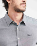 Men's Shirt, Short Sleeve, Slim Fit - Black 611G011 - 2