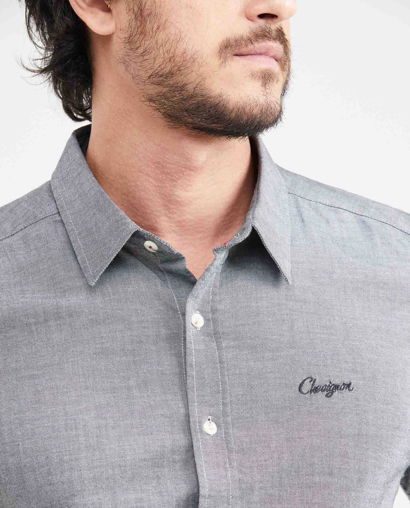Men's Shirt, Short Sleeve, Slim Fit - Black 611G011 - 2