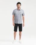 Men's Shirt, Short Sleeve, Slim Fit - Black 611G011 - 6