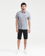 Men's Shirt, Short Sleeve, Slim Fit - Black 611G011 - 6