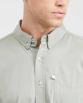 Classic Fit Short Sleeve Cotton Shirt for Men - Green 611G012 - 2