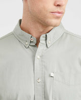 Classic Fit Short Sleeve Cotton Shirt for Men - Green 611G012 - 2