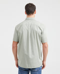 Classic Fit Short Sleeve Cotton Shirt for Men - Green 611G012 - 3