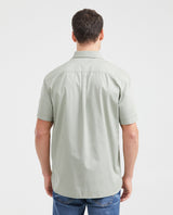 Classic Fit Short Sleeve Cotton Shirt for Men - Green 611G012 - 3