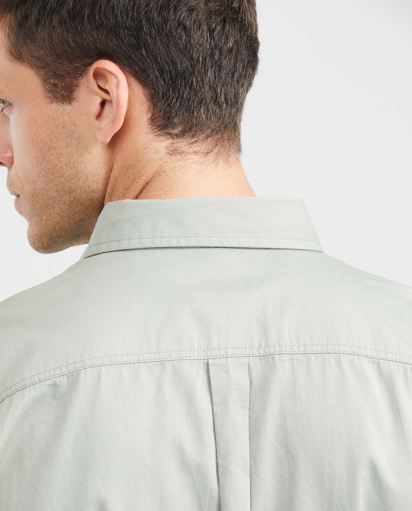 Classic Fit Short Sleeve Cotton Shirt for Men - Green 611G012 - 4