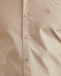 Men's Slim Fit Long Sleeve Shirt Cotton-Tencel Blend Tone-on-Tone Embroidery - 3