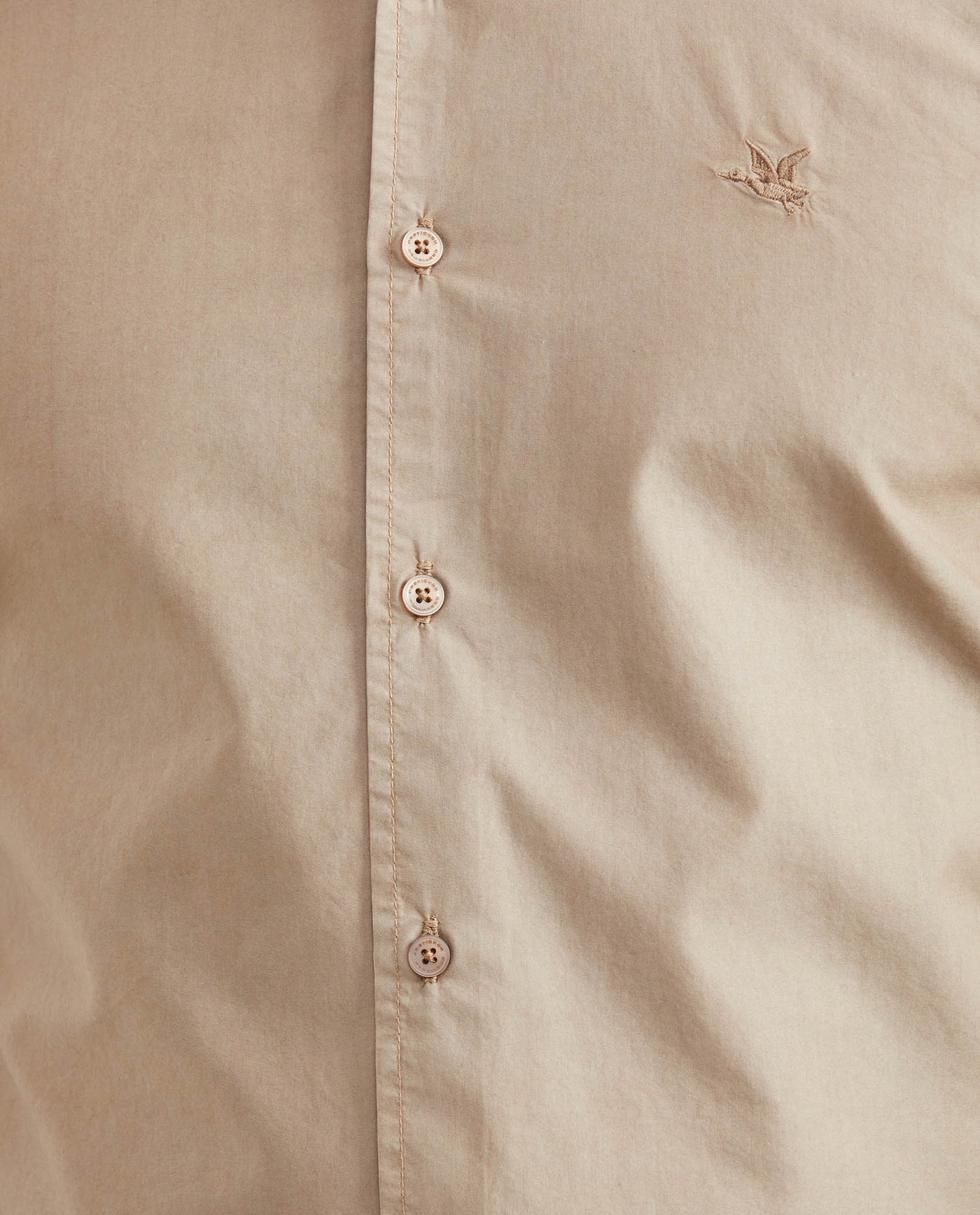 Men's Slim Fit Long Sleeve Shirt Cotton-Tencel Blend Tone-on-Tone Embroidery - 3