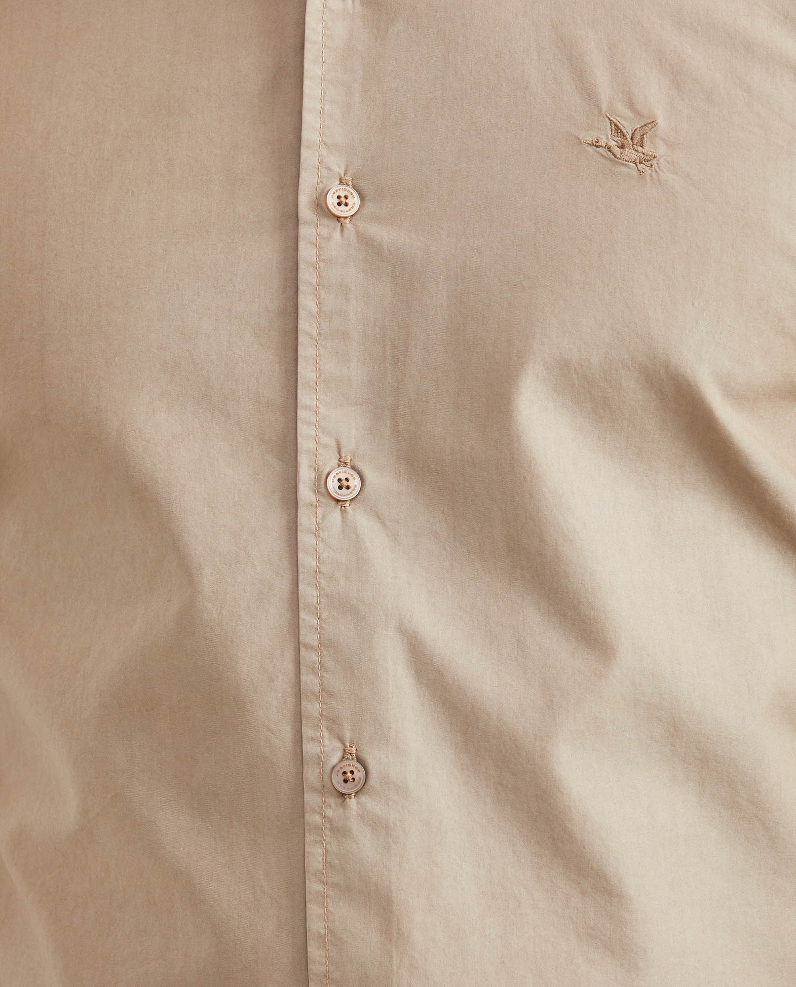 Men's Slim Fit Long Sleeve Shirt Cotton-Tencel Blend Tone-on-Tone Embroidery - 3