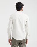 SLIM FIT LINEN SHIRT IN ECRU