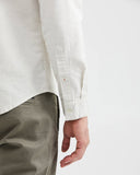 SLIM FIT LINEN SHIRT IN ECRU