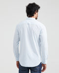 Men's Slim Fit Long Sleeve Dobby Shirt Collar Stays 100% Cotton - 3