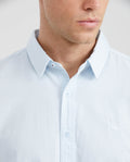 Men's Slim Fit Long Sleeve Shirt Tone-on-Tone Duck Shaped Side Vents 100% Cotton - 2