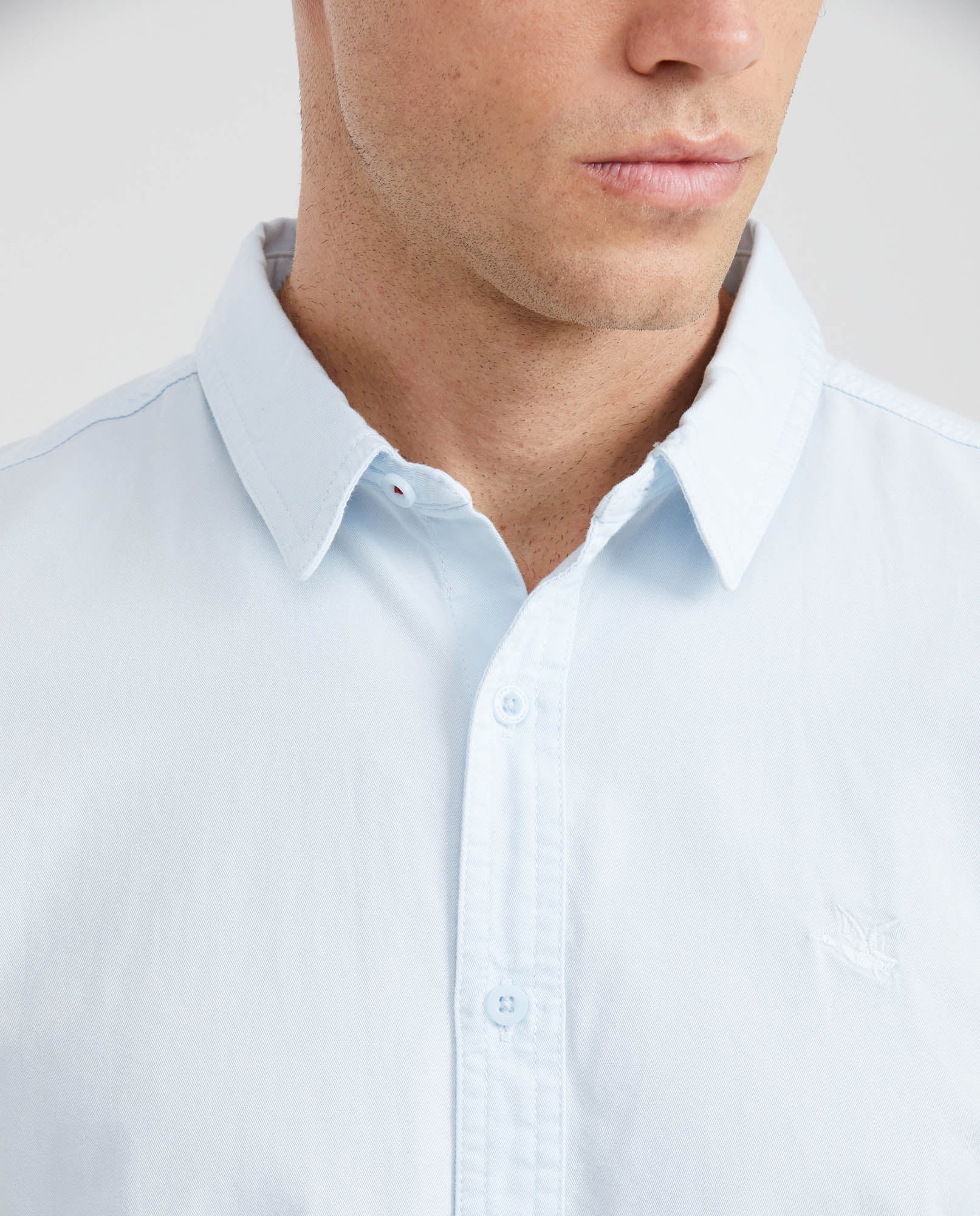 Men's Slim Fit Long Sleeve Shirt Tone-on-Tone Duck Shaped Side Vents 100% Cotton - 2