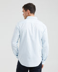 Men's Slim Fit Long Sleeve Shirt Tone-on-Tone Duck Shaped Side Vents 100% Cotton - 3