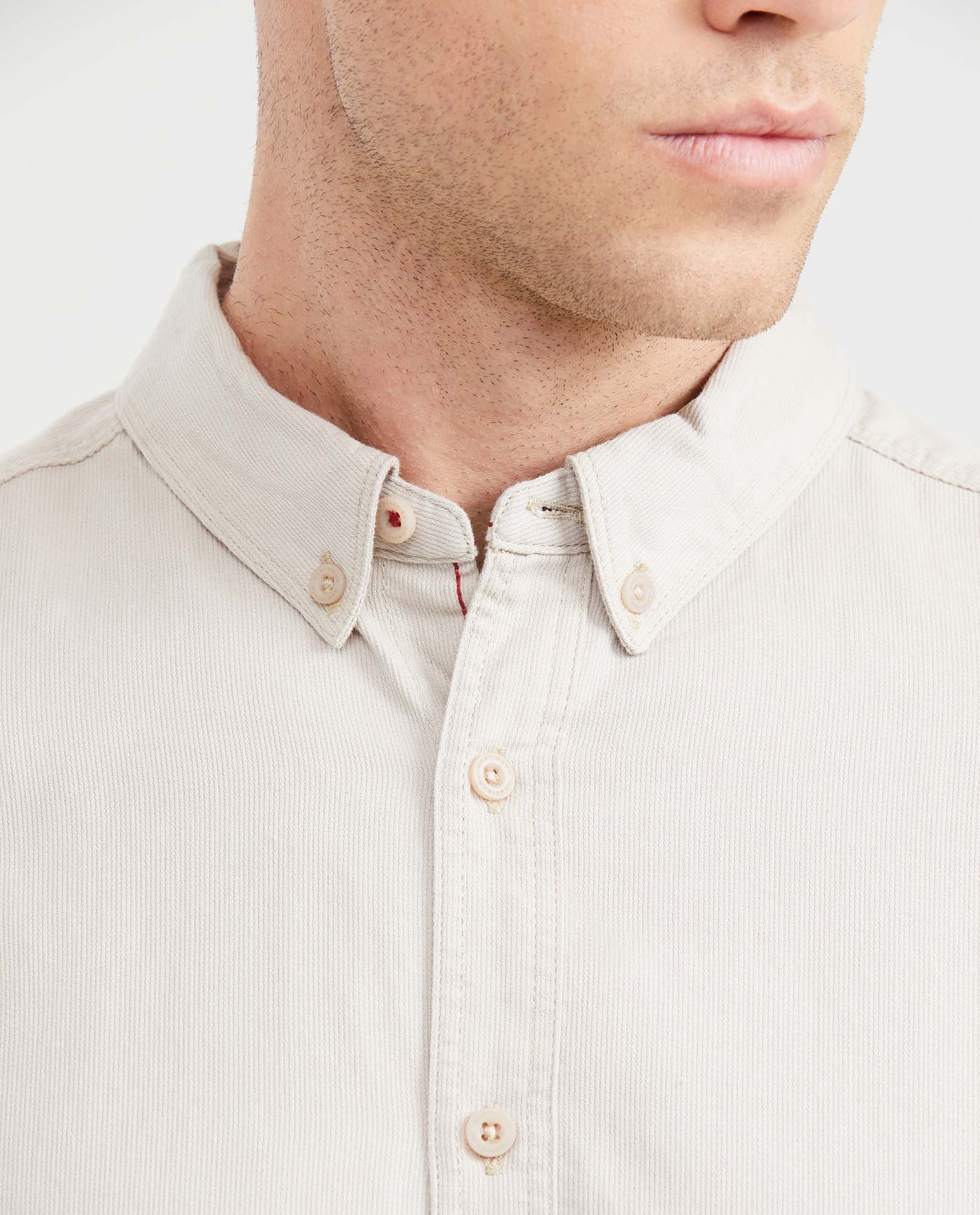 Men's Slim Fit Long Sleeve Button-Down Corduroy Shirt 100% Cotton - 2