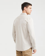 Men's Slim Fit Long Sleeve Button-Down Corduroy Shirt 100% Cotton - 3