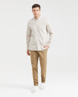 Men's Slim Fit Long Sleeve Button-Down Corduroy Shirt 100% Cotton - 6