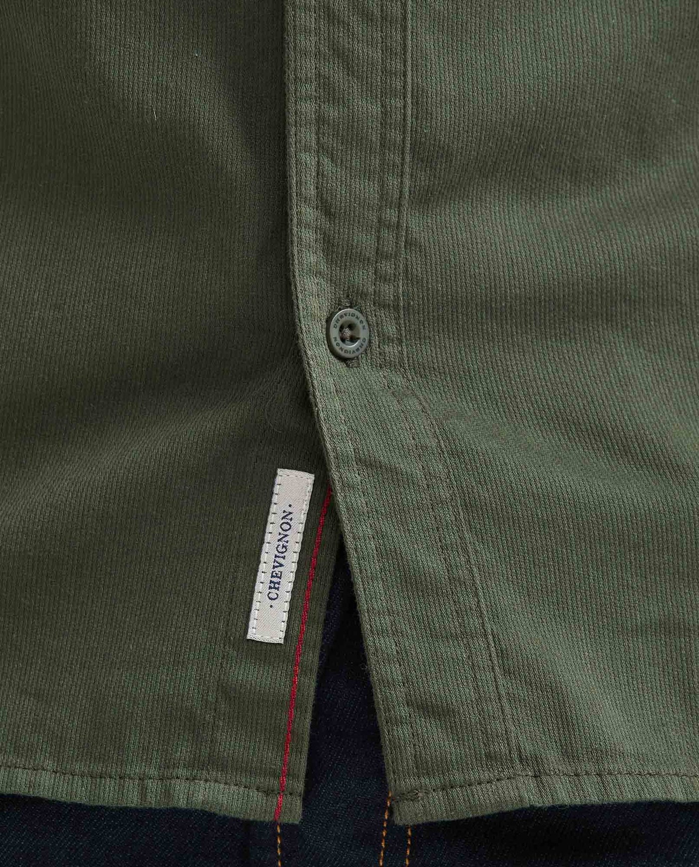 Men's Slim Fit Long Sleeve Button-Down Corduroy Shirt 100% Cotton - 3