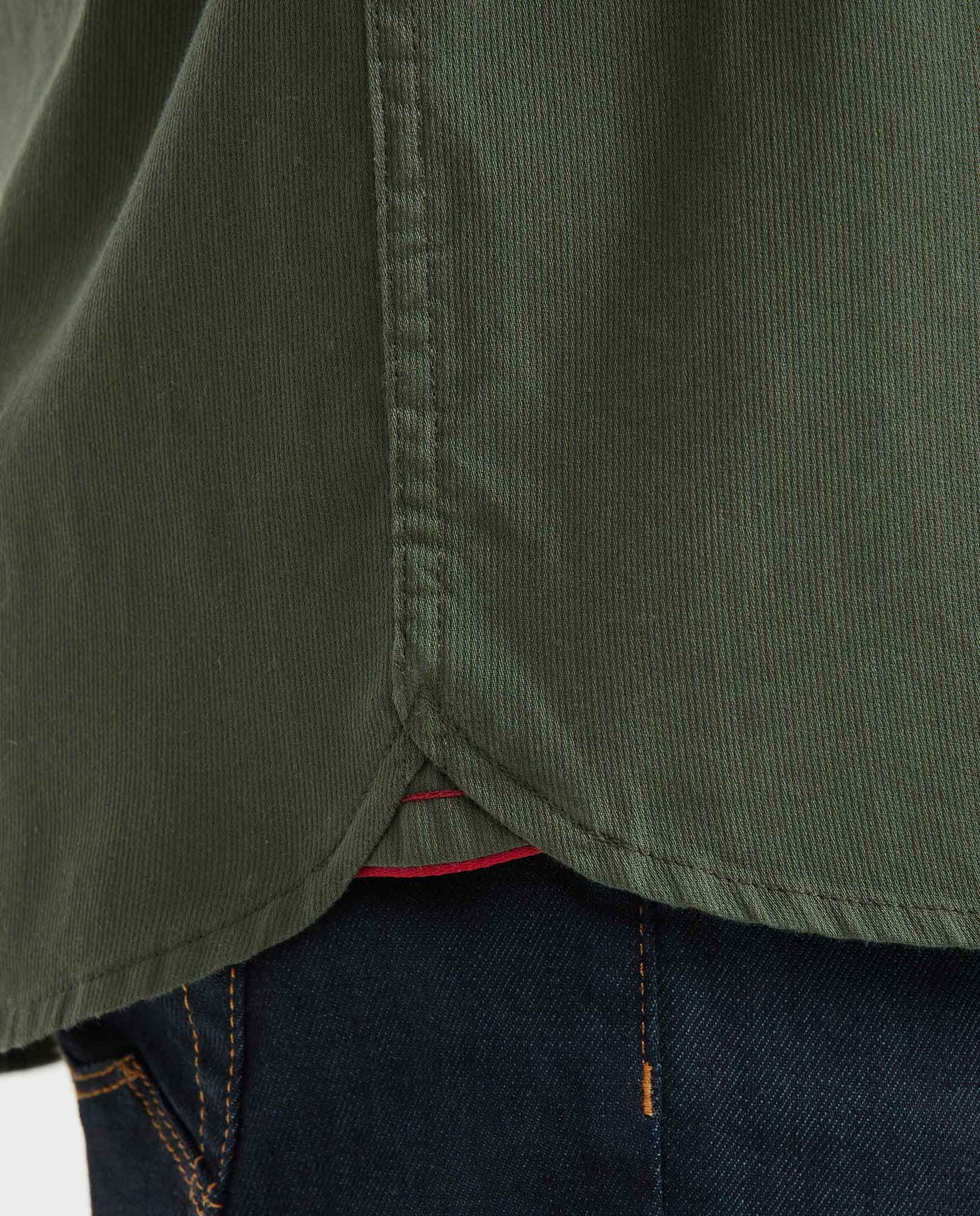 Men's Slim Fit Long Sleeve Button-Down Corduroy Shirt 100% Cotton - 4