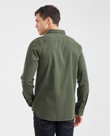 Men's Slim Fit Long Sleeve Button-Down Corduroy Shirt 100% Cotton - 5